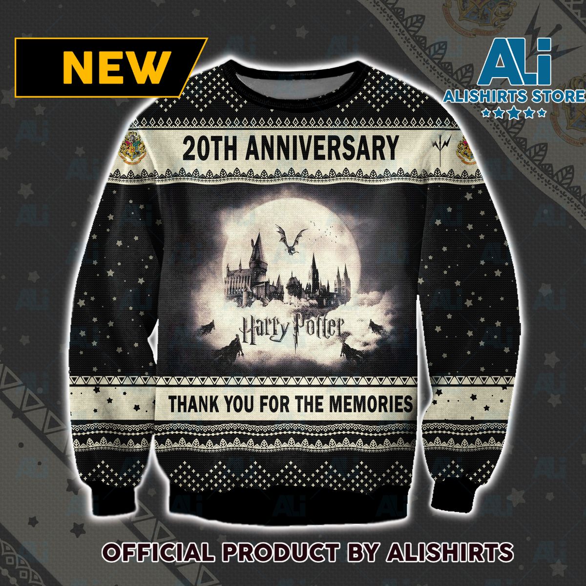 Harry Potter 20th Anniversary Back to Hogwarts Ugly Christmas Sweater