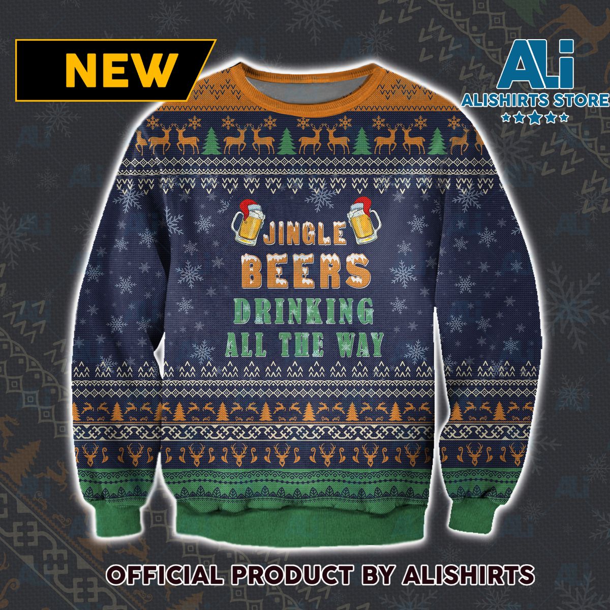 Jingle Beers Ugly Christmas Sweater