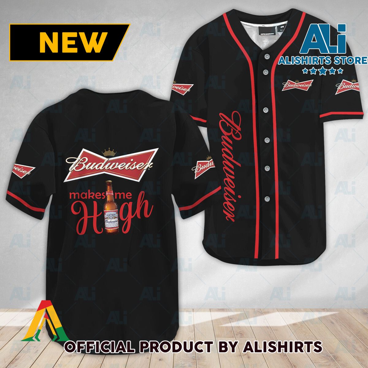 Budweiser Beer Make Me High Baseball Jersey