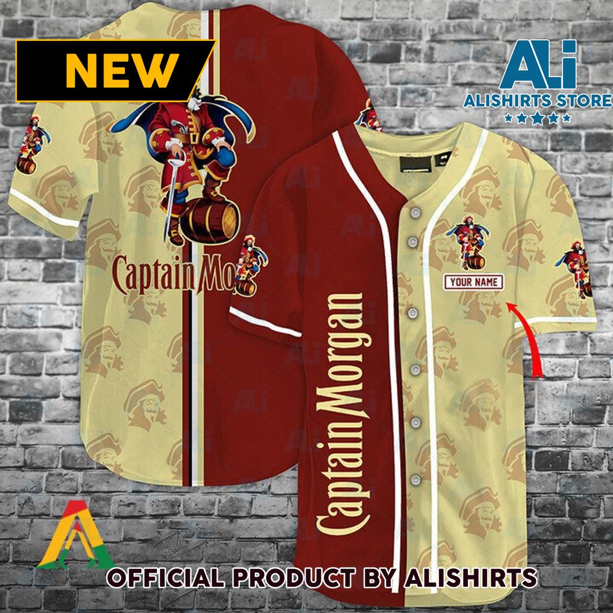 Customized Captain Morgan Baseball Jersey