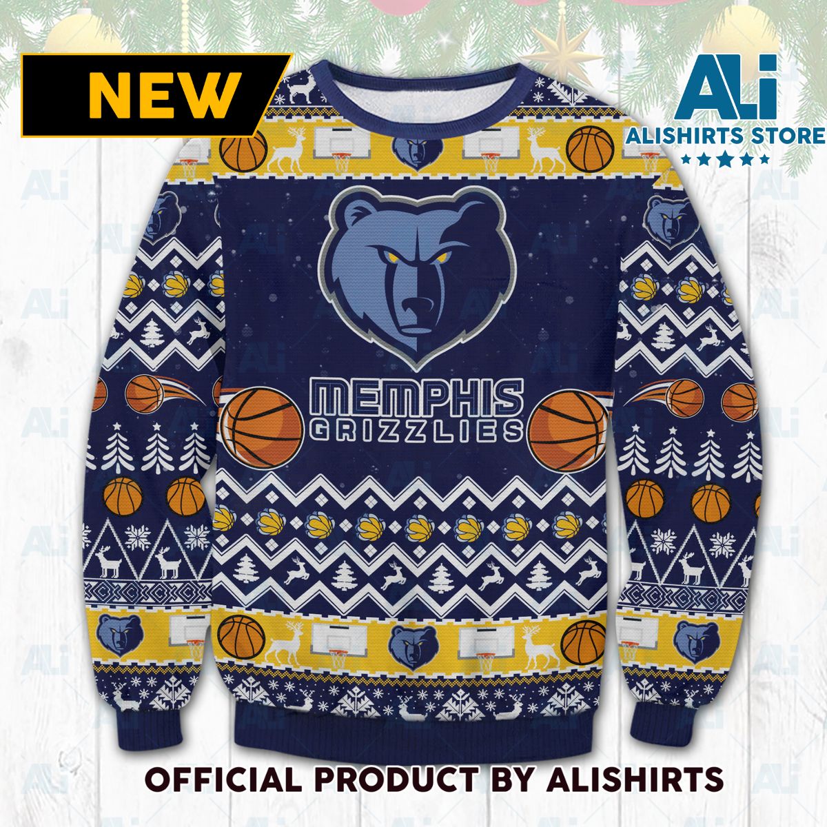 Memphis Grizzlies Ugly Christmas Sweater