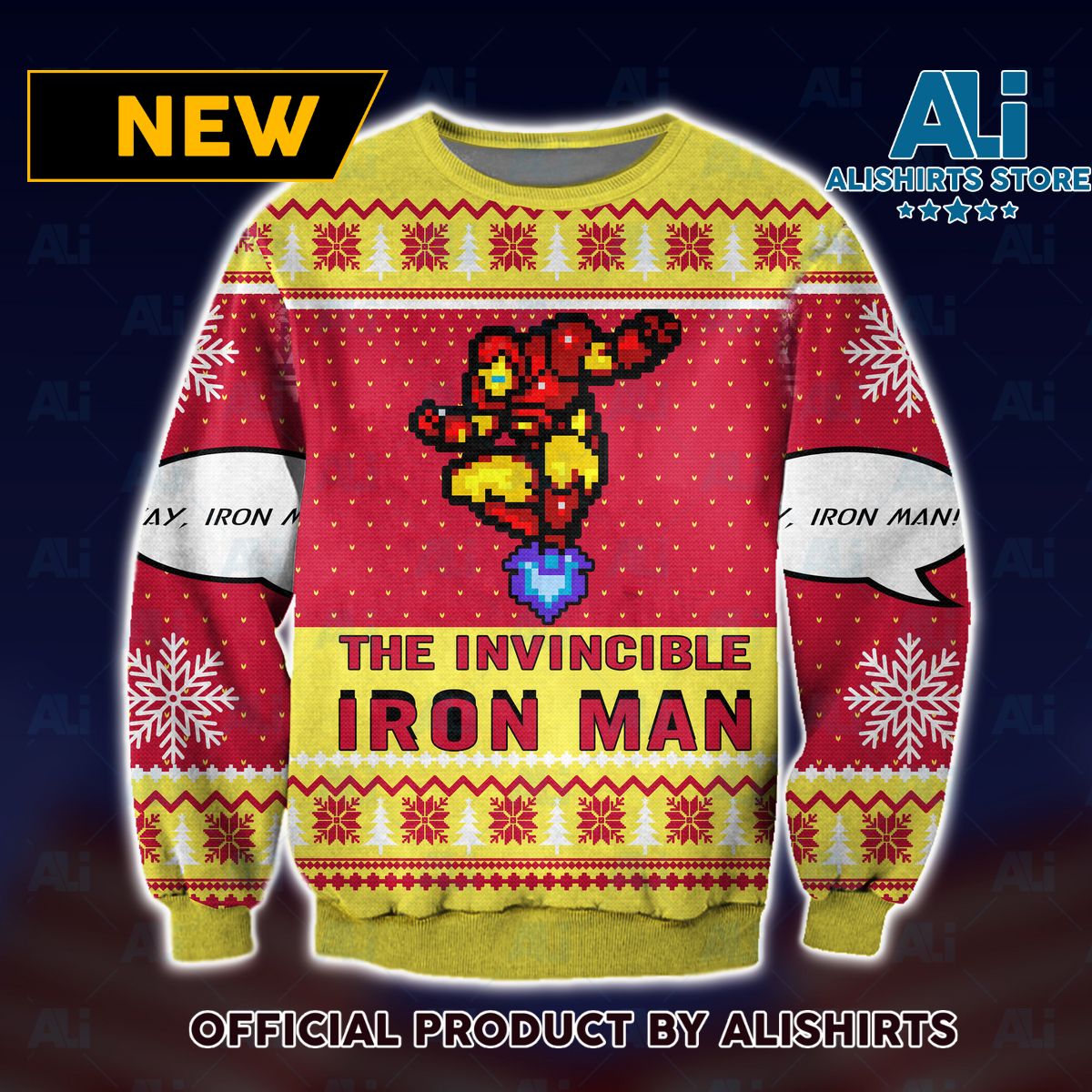 The Invincible Iron Man Classic Ugly Christmas Sweater
