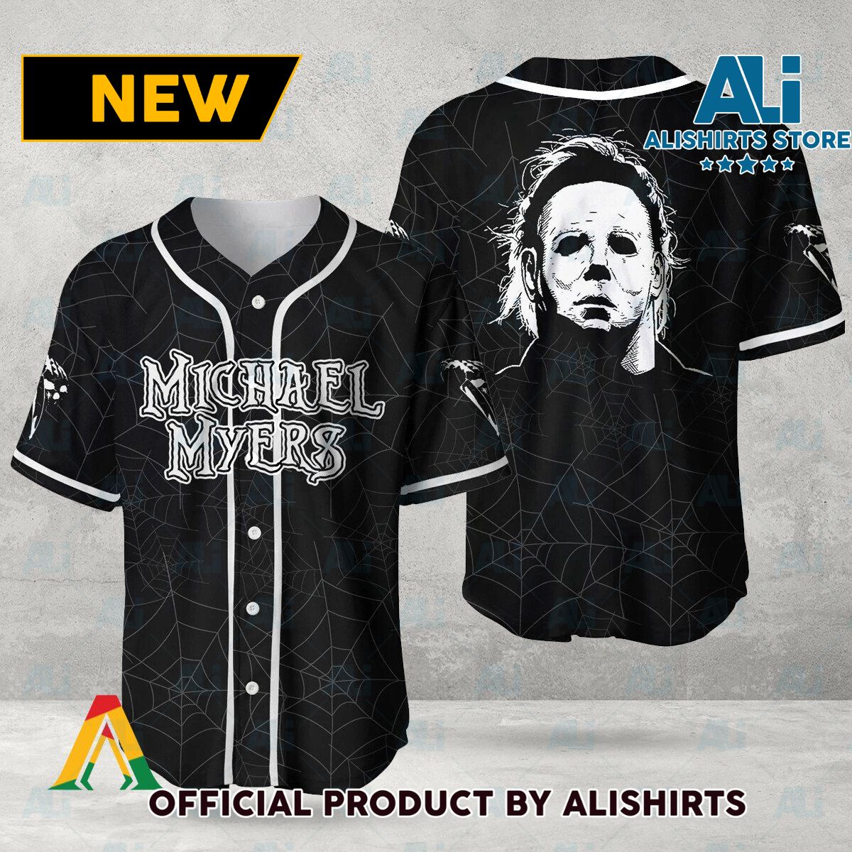 Halloween Spider Michael Myers Baseball Jersey