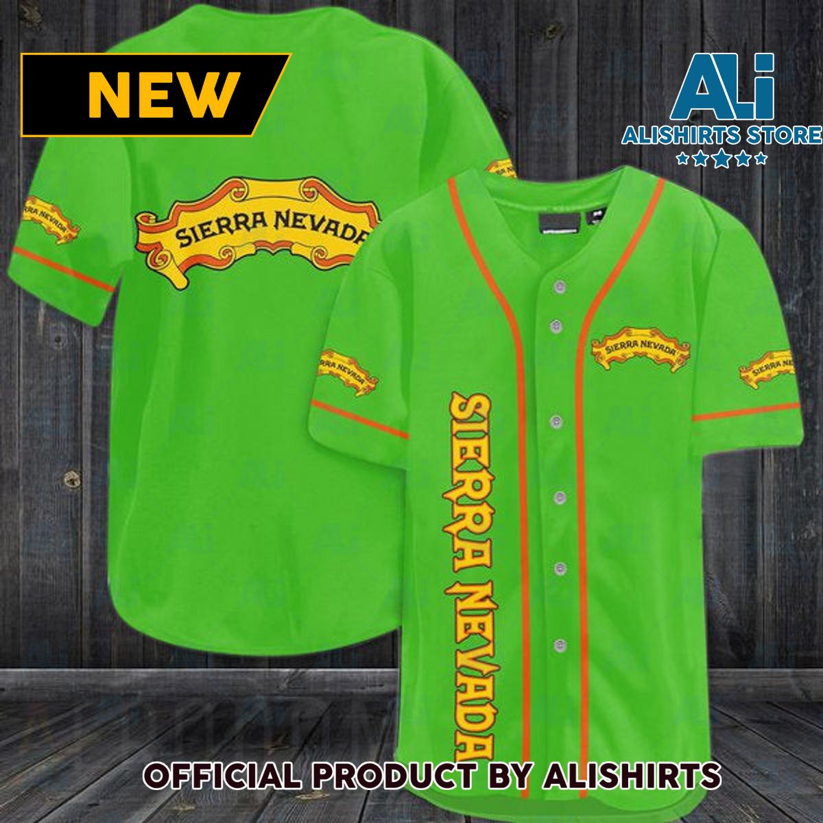 Green Sierra Nevada Beer Baseball Jersey