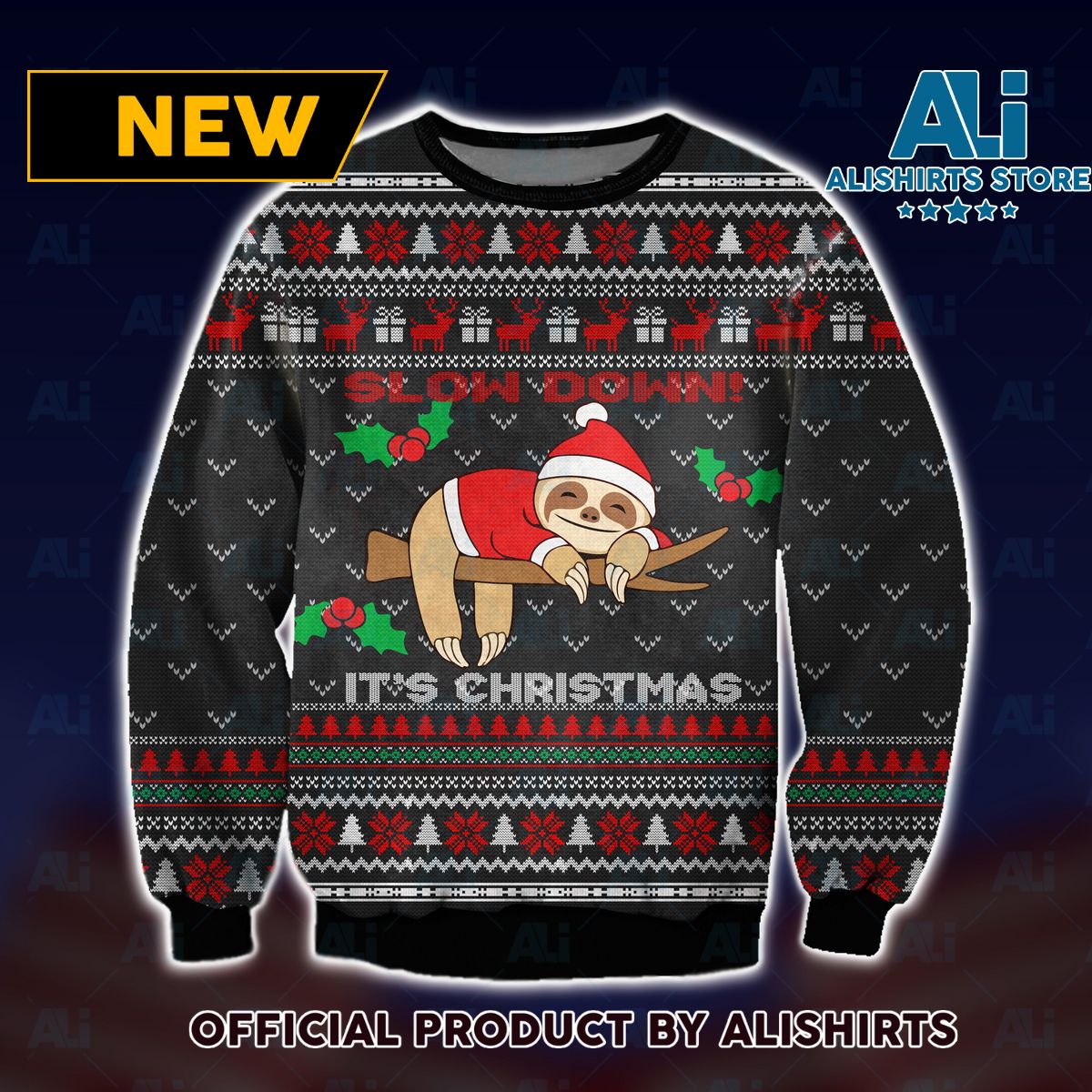 Slow Down! It’s Christmas Ugly Christmas Sweater