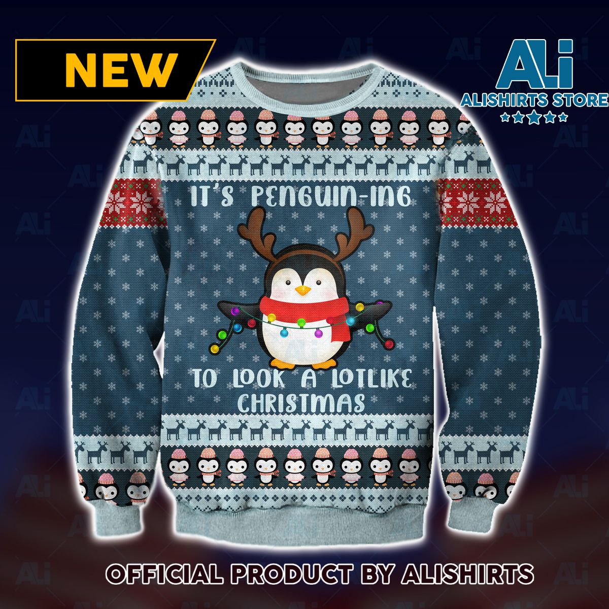 It’s Penguin-ing Christmas Ugly Christmas Sweater