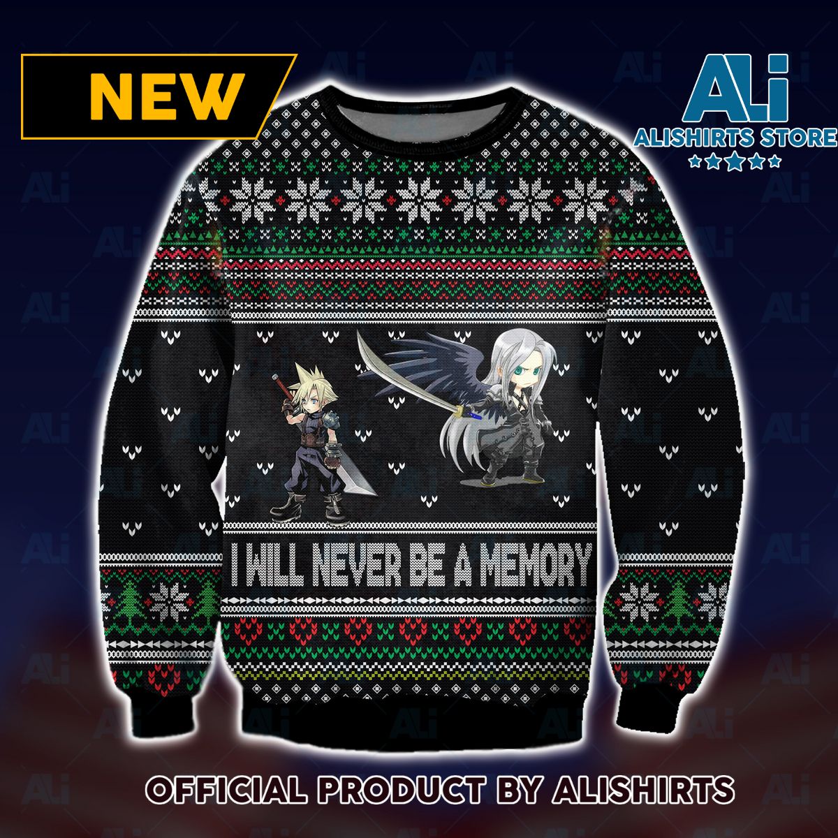 Final Fantasy I Will Never Be A Memory Ugly Christmas Sweater