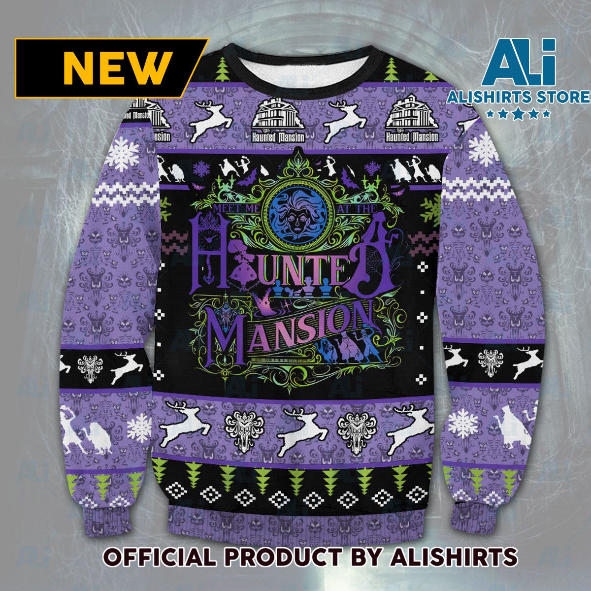 Haunted Mansion Ugly Christmas Sweater