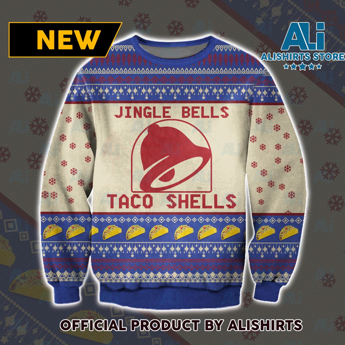 Jingle Bell Taco Shells Ugly Christmas Sweater