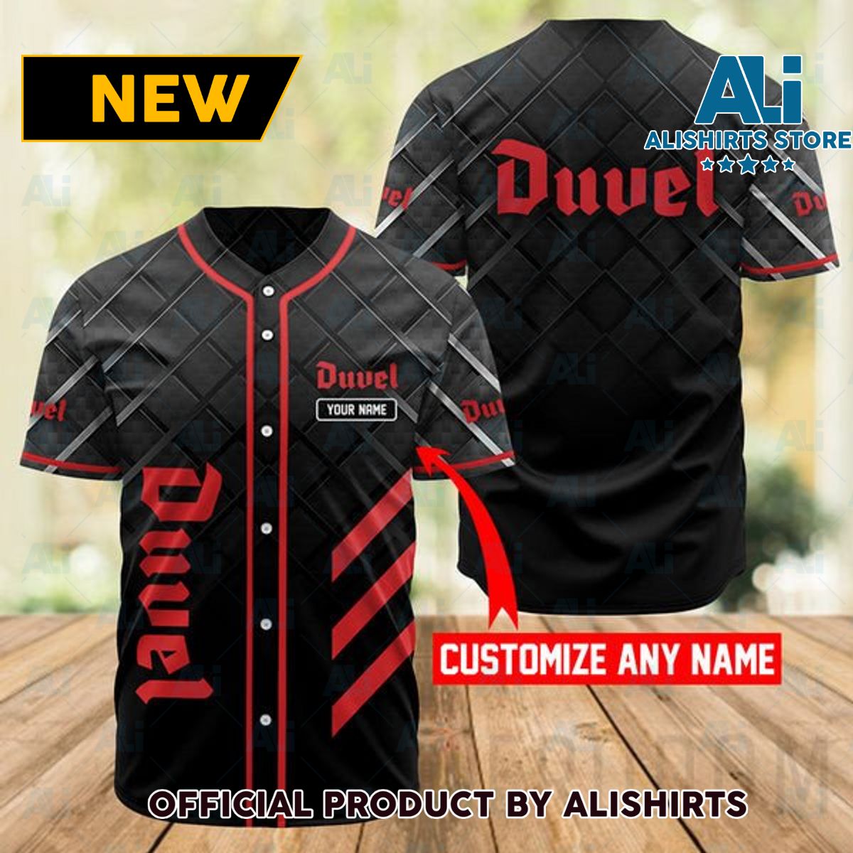 Personalized Black Duvel Beer Baseball Jersey