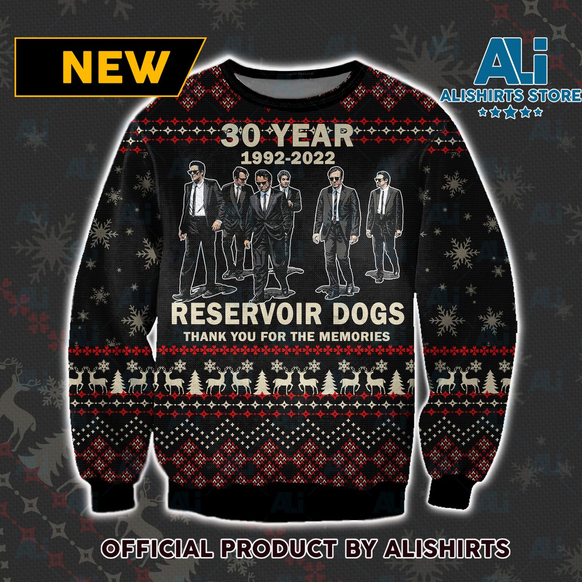 Reservoir Dogs Xmas 30 Years Anniversary Ugly Christmas Sweater