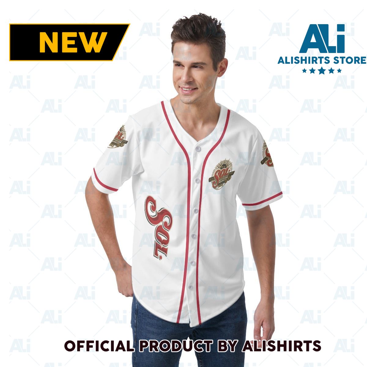 All-Over Print Men's Short Sleeve Baseball Jersey