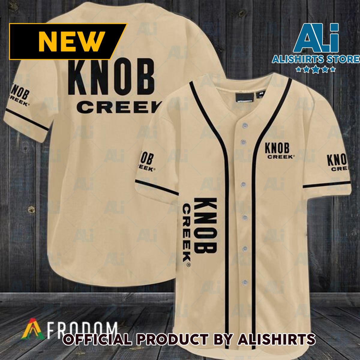 Beige Knob Creek Baseball Jersey