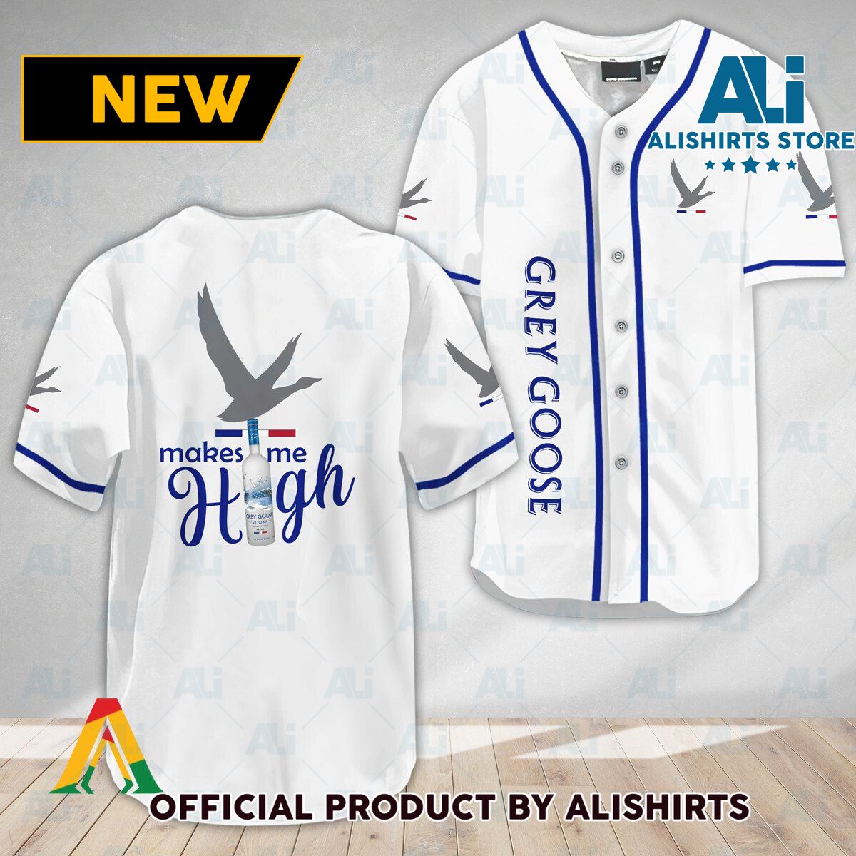 Grey Goose Original Vodka Make Me High Baseball Jersey