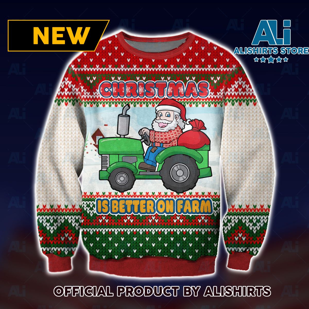 Christmas is Better on Farm Ugly Christmas Sweater