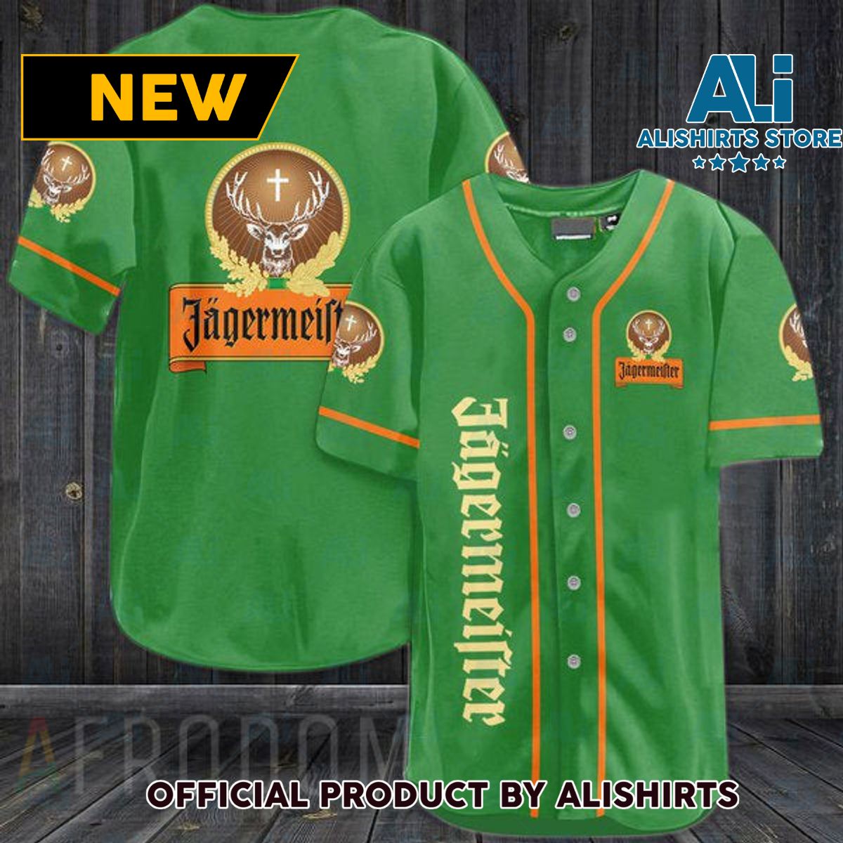 Green Jagermeister Baseball Jersey