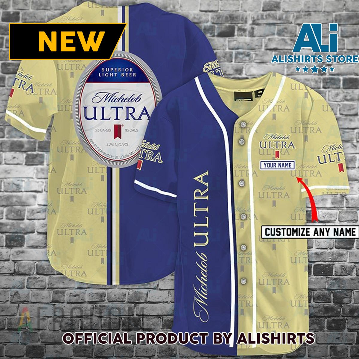 Personalized Michelob Ultra Baseball Jersey