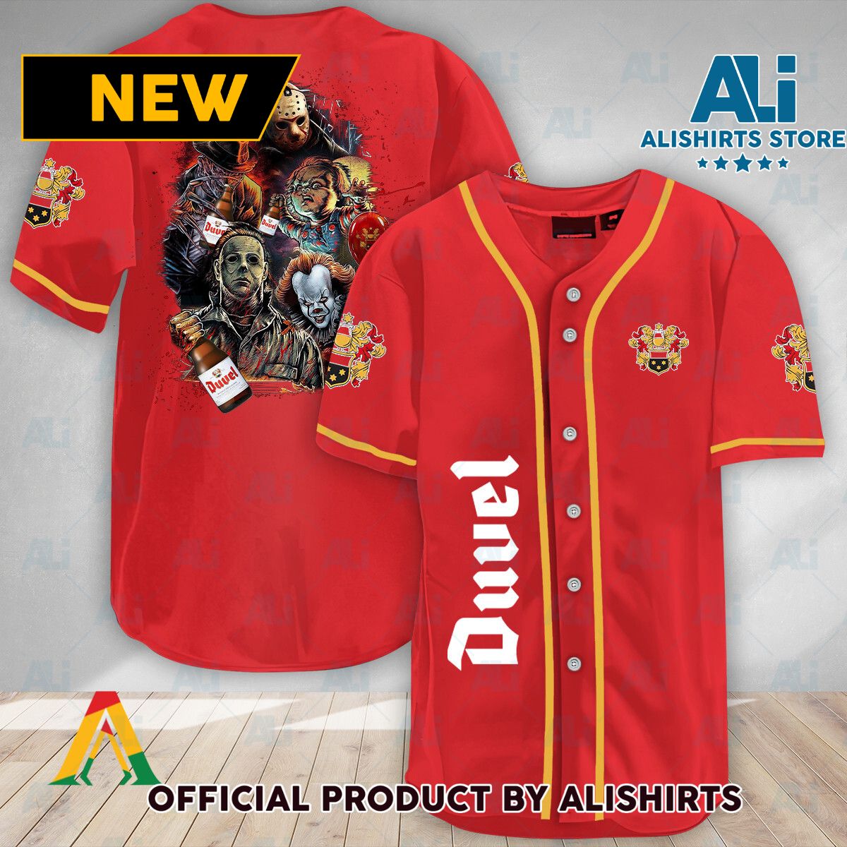 Halloween Horror Characters Duvel Baseball Jersey