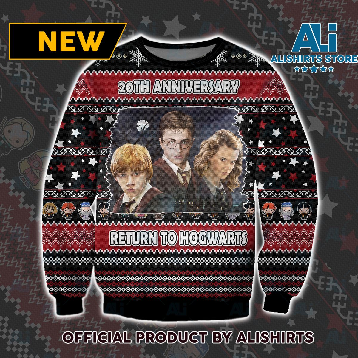 Return to Hogwarts Harry Potter 20th Anniversary Ugly Christmas Sweater