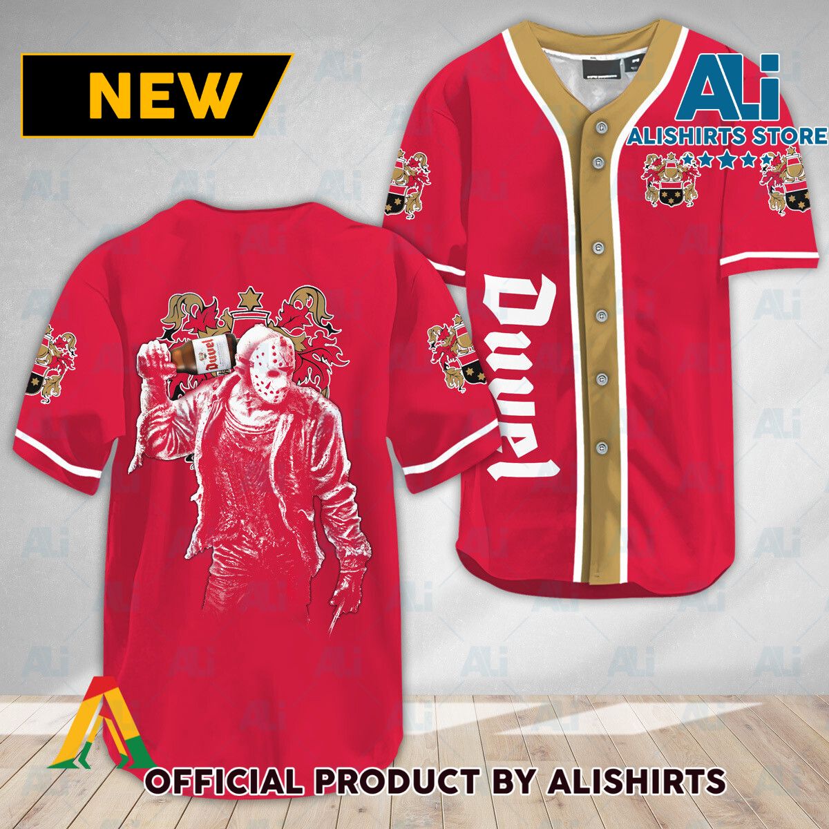 Horror Jason Voorhees Duvel Beer Baseball Jersey