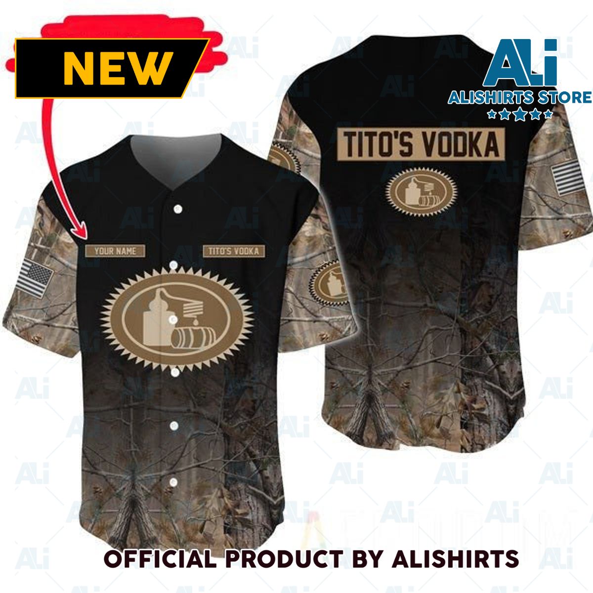 Personalized Deer Hunting Tito's Baseball Jersey