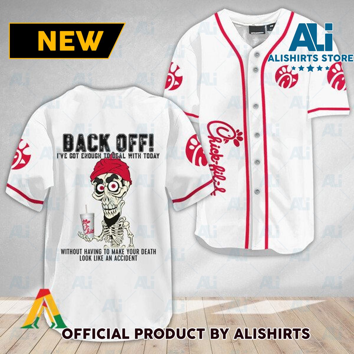 Achmed Back Off With Chick Fil A Baseball Jersey