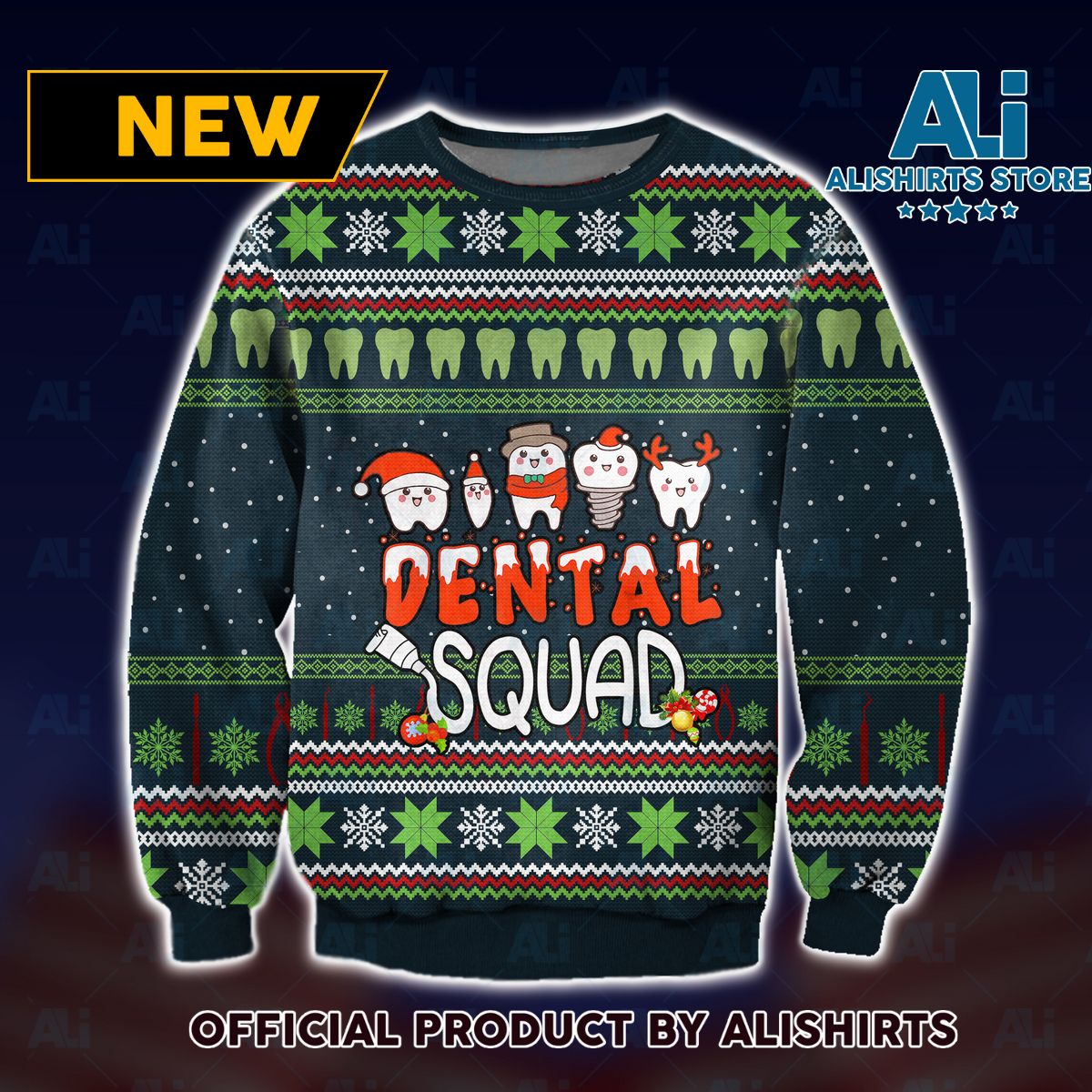 Dental Squad Ugly Christmas Sweater