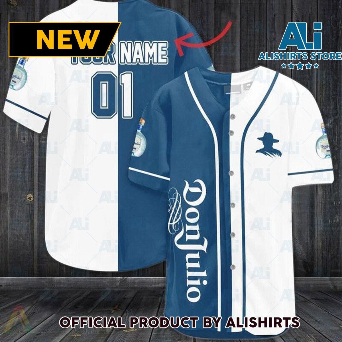 Personalized White Don Julio Baseball Jersey