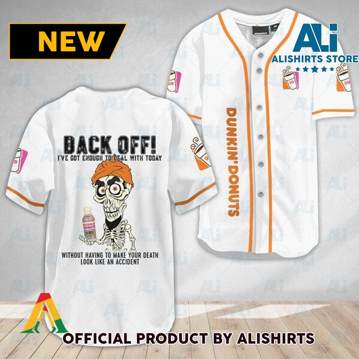 Achmed Back Off With Dunkin Donuts Baseball Jersey