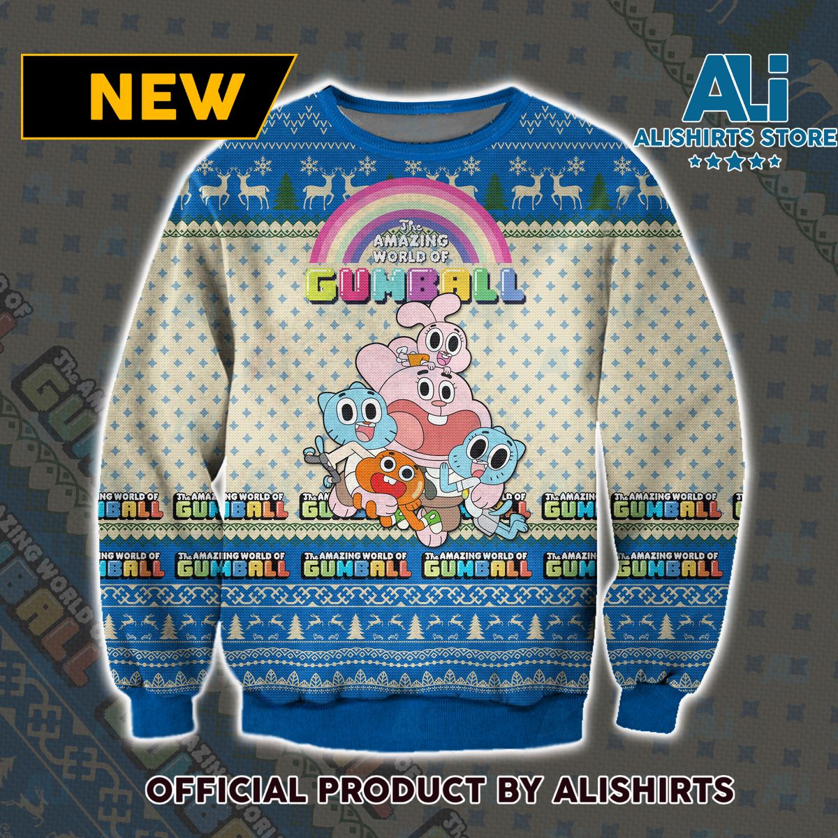 The Amazing World of Gumbal Ugly Christmas Sweater