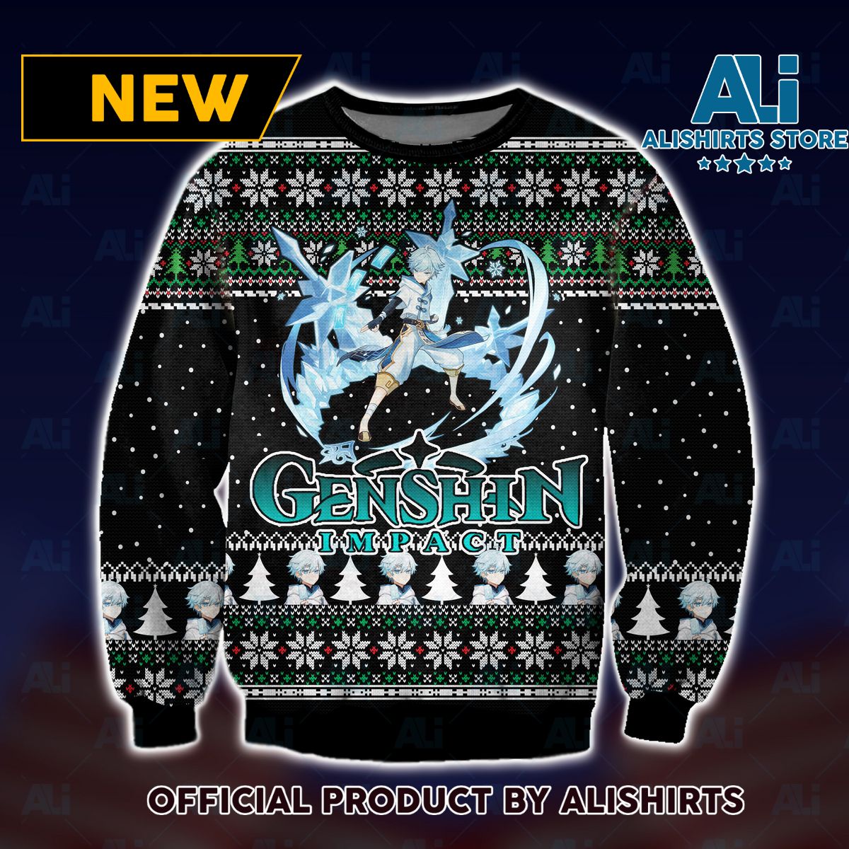 Genshin Impact Chongyun Ugly Christmas Sweater