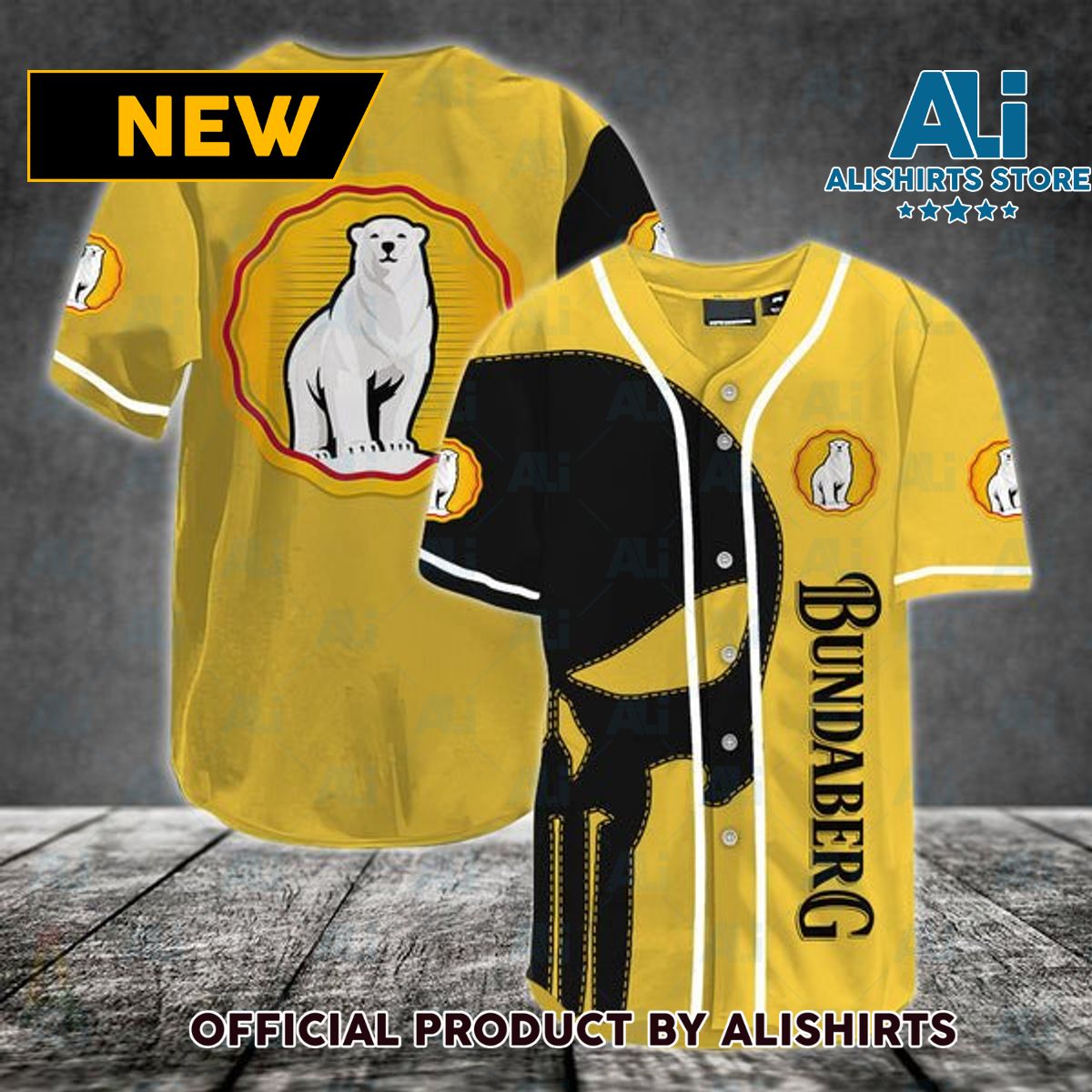 Black Skull Bundaberg Baseball Jersey