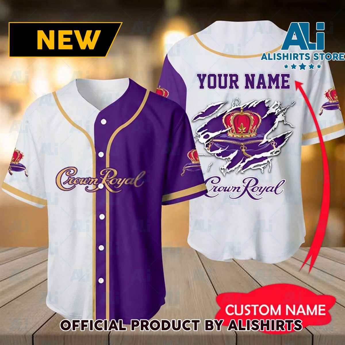 Personalized Crown Royal Whiskey Jersey Shirt