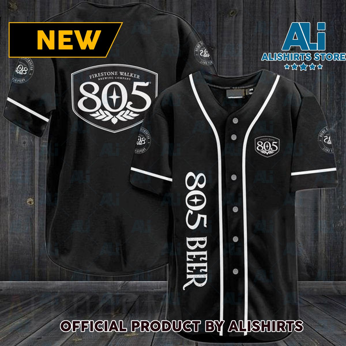 Black 805 Beer Baseball Jersey