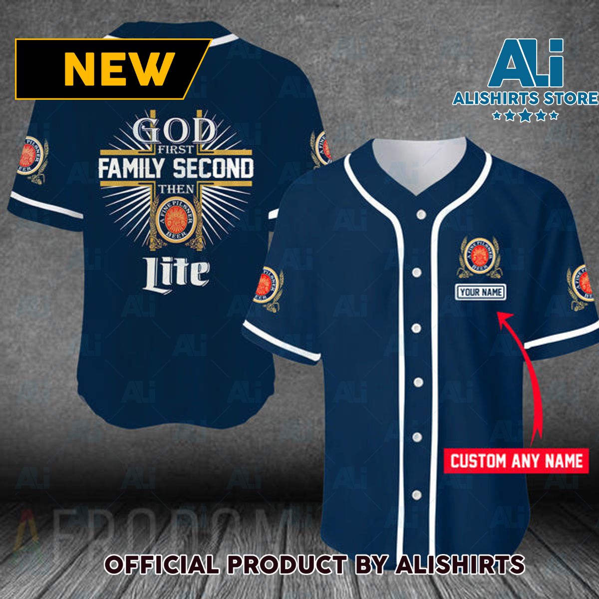 Personalized Easter Sunday Miller Lite Baseball Jersey