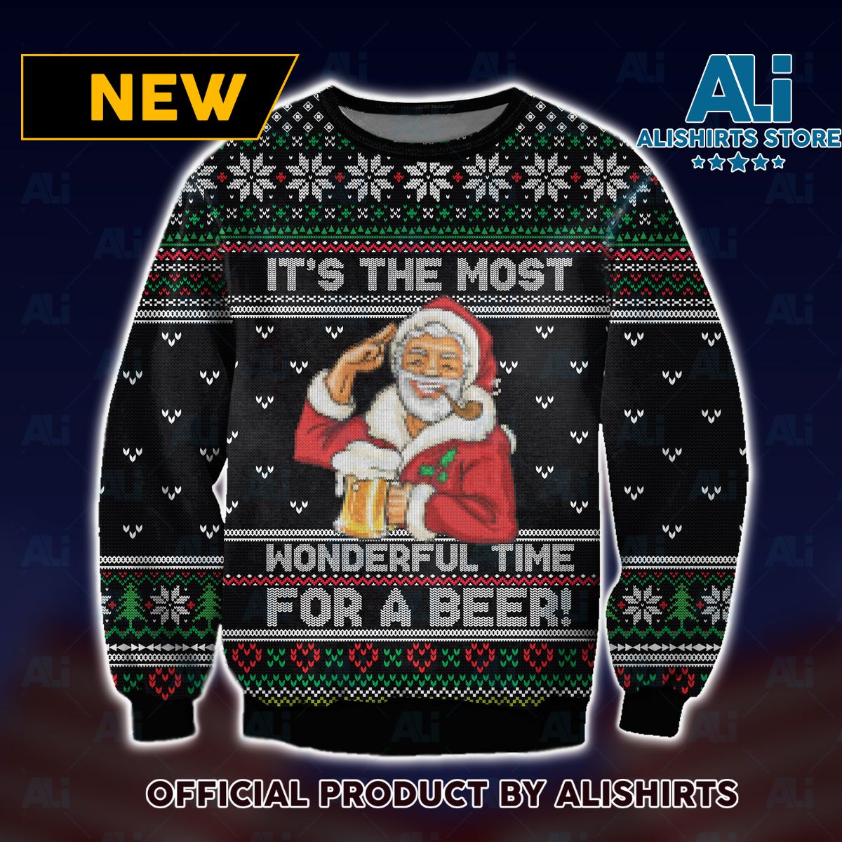 It’s The Most Wonderful Time For Beer Ugly Christmas Sweater