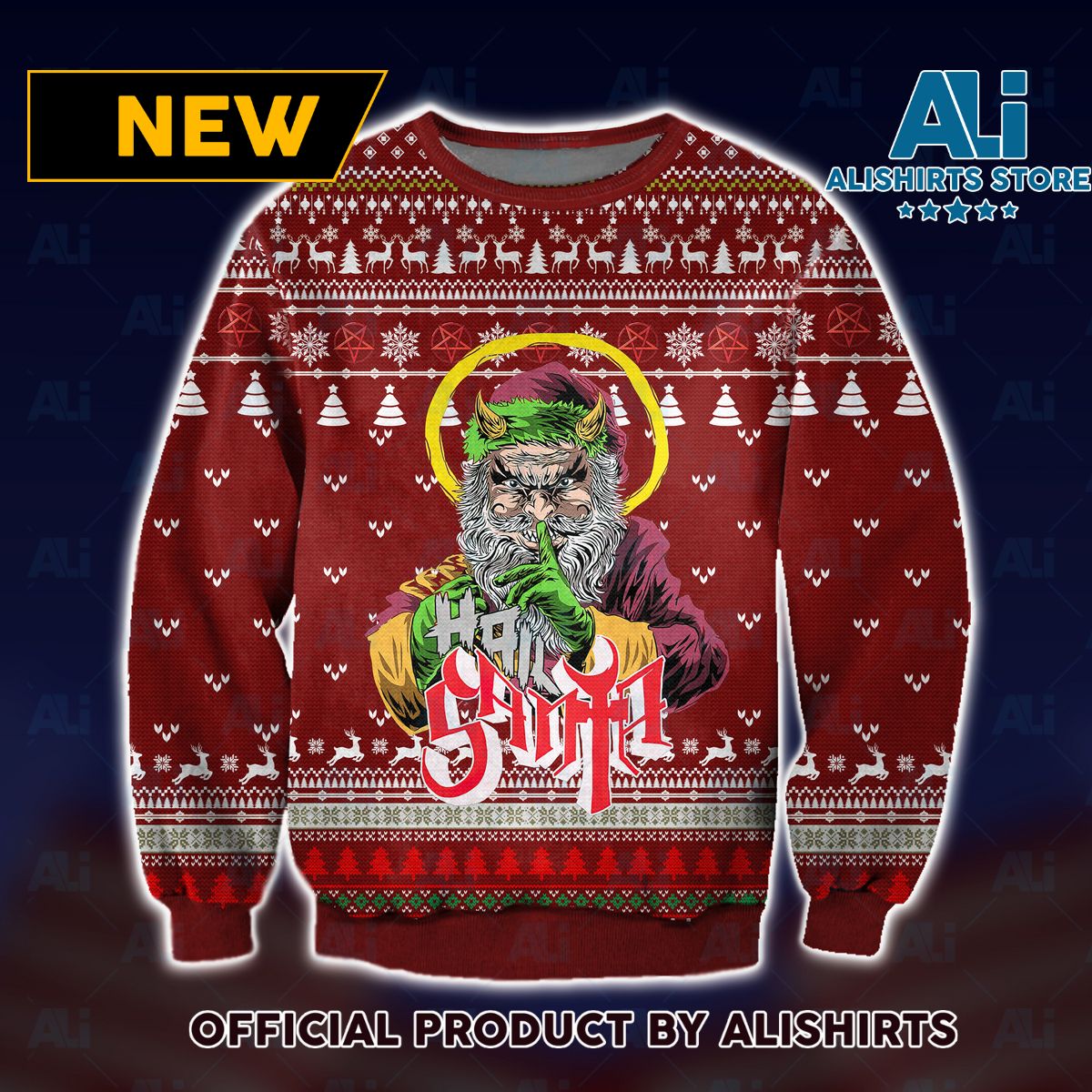 All Hail Santa Ugly Christmas Sweater