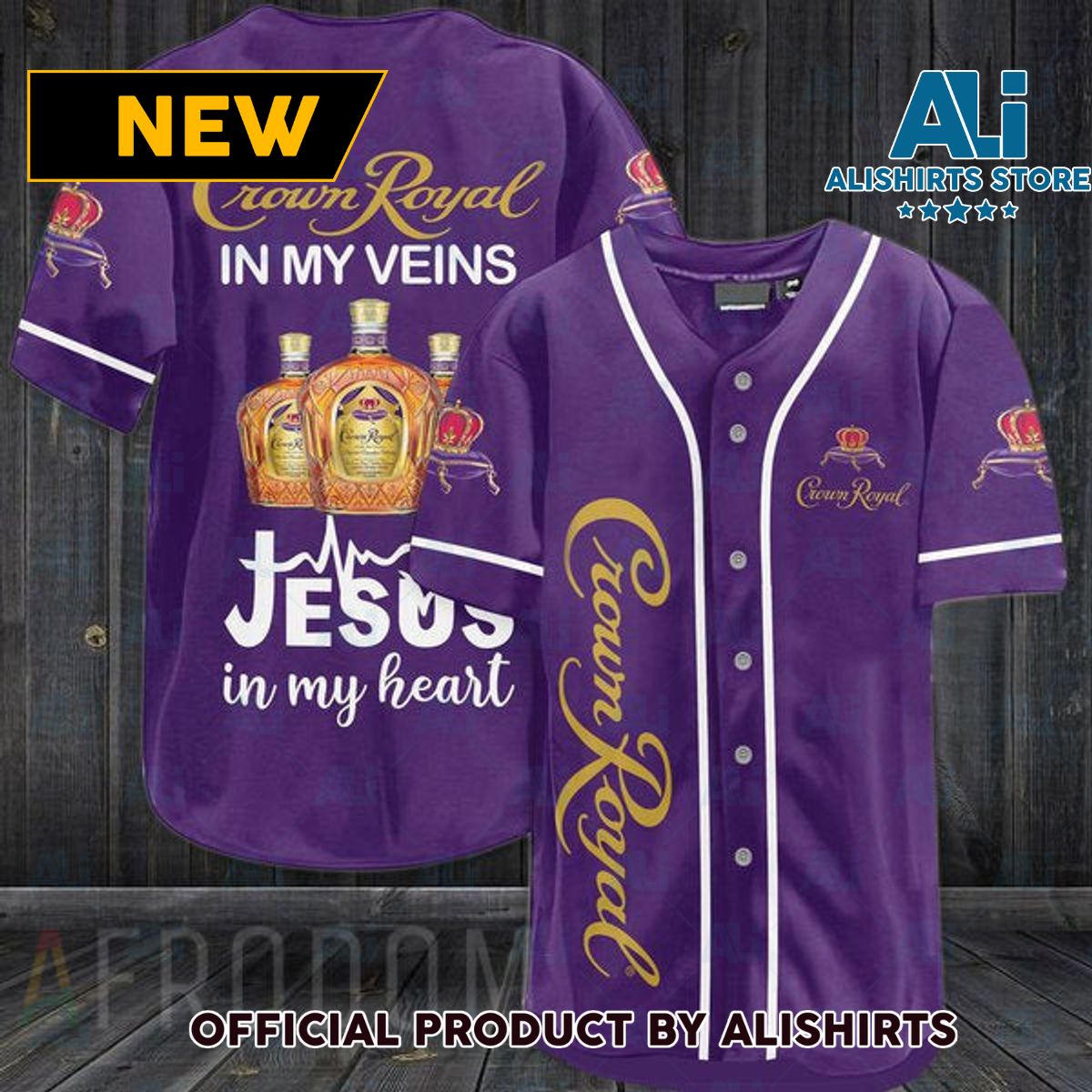 Crown Royal In My Veins Baseball Jersey