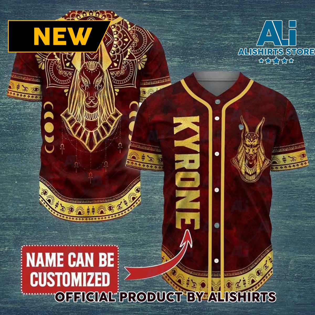 Personalized Anubis Pattern Jersey Shirt