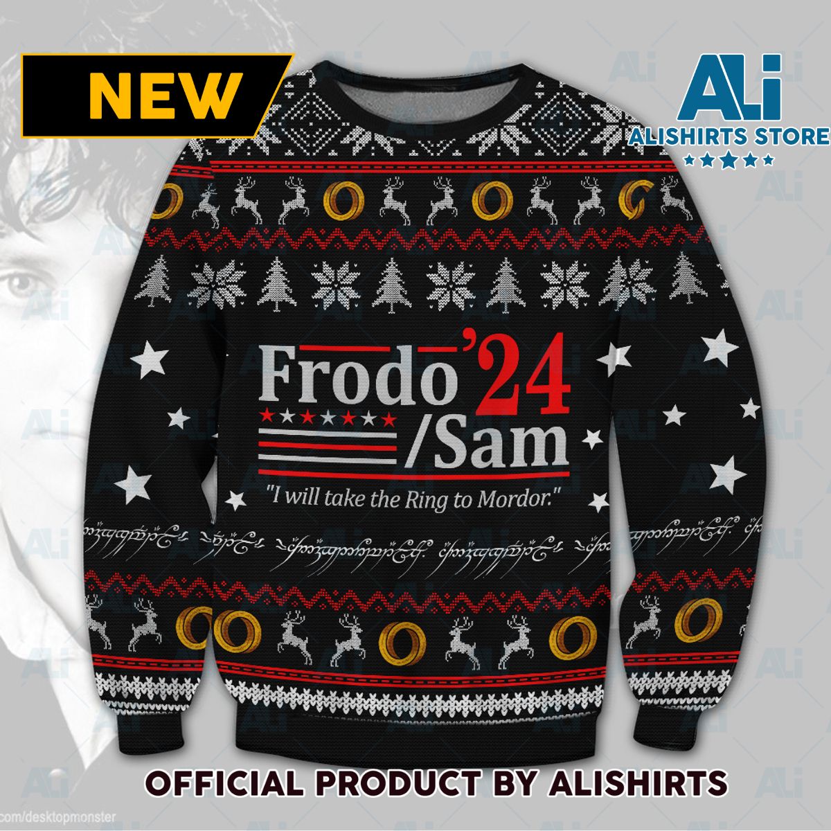 Lord of the Ring Frodo Sam24 Ugly Sweater