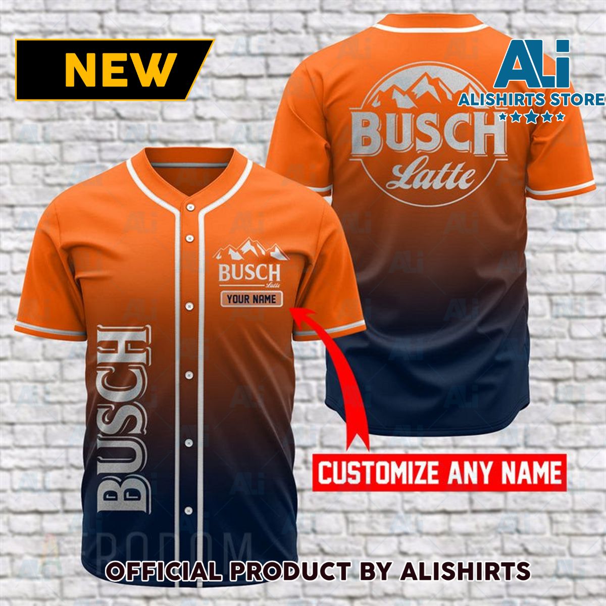 Personalized Busch Latte Baseball Jersey Shirt