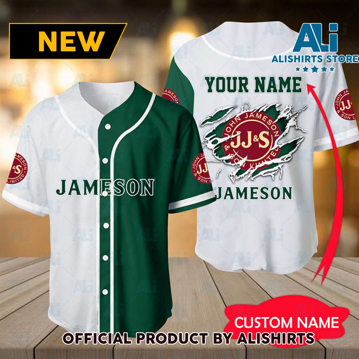 Personalized Jameson Irish Whiskey Jersey Shirt