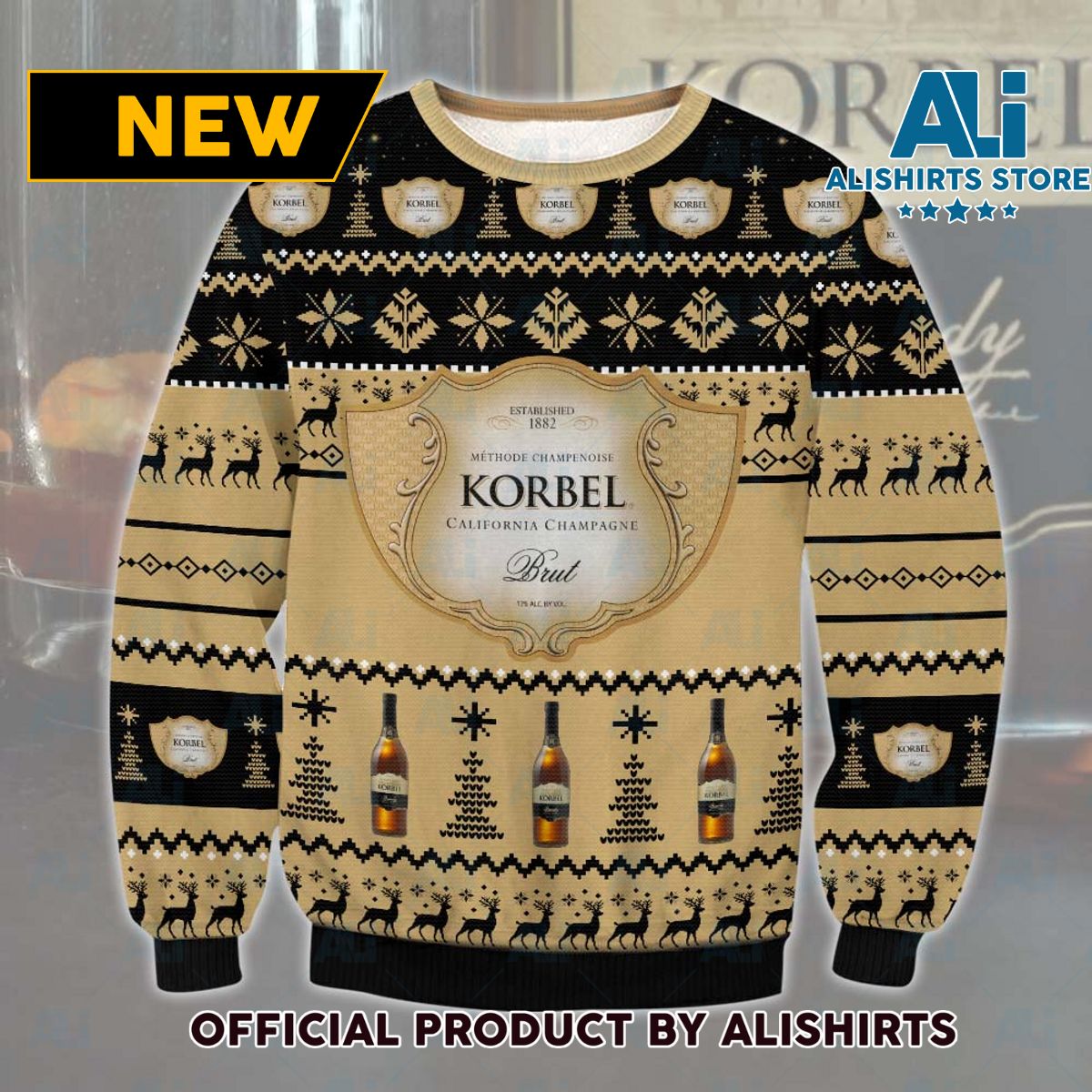 Korbel Brandy Ugly Christmas Sweater