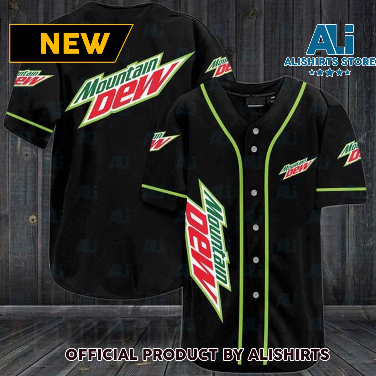 Black Mountain Dew Baseball Jersey