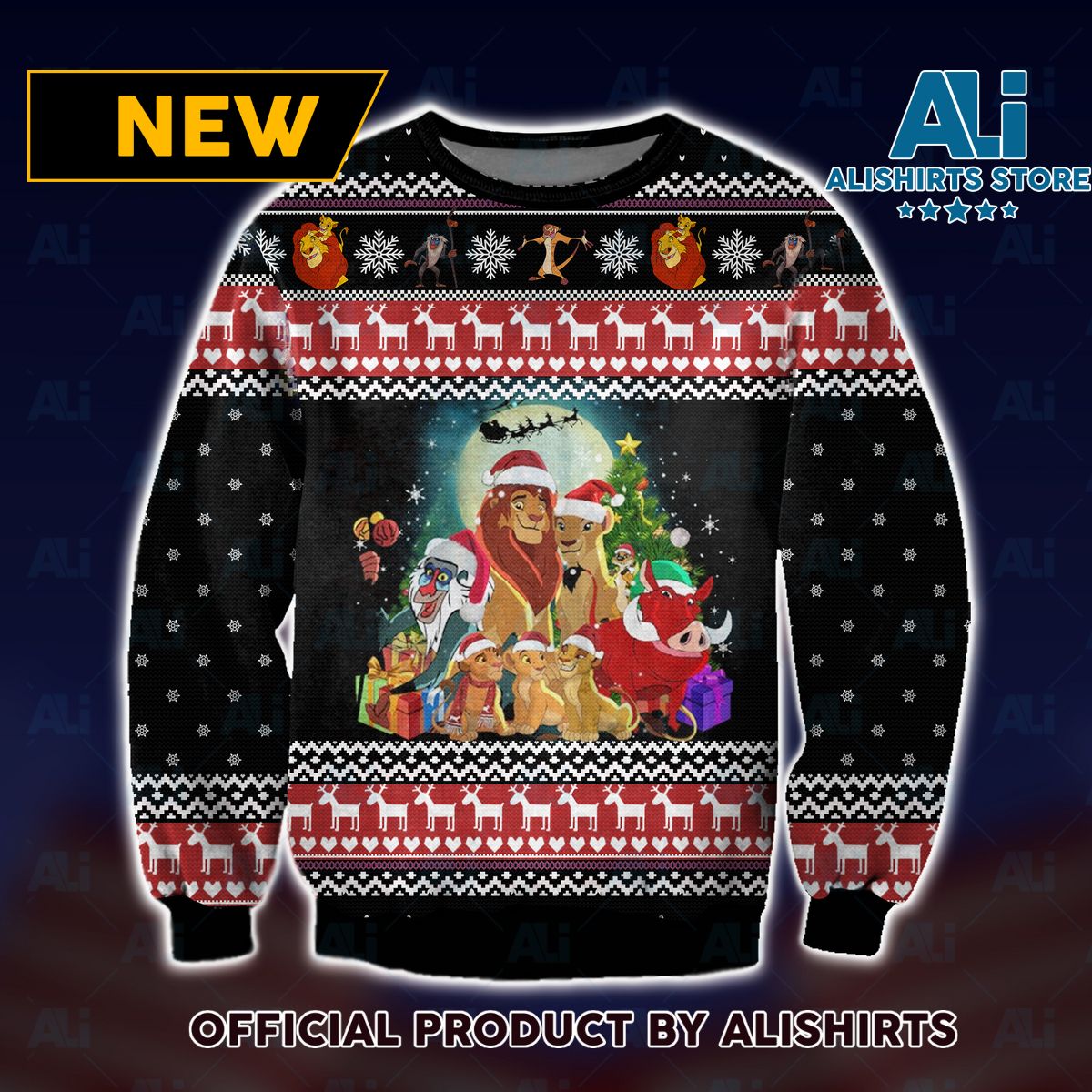 Lion King Simba Family Christmas Ugly Christmas Sweater