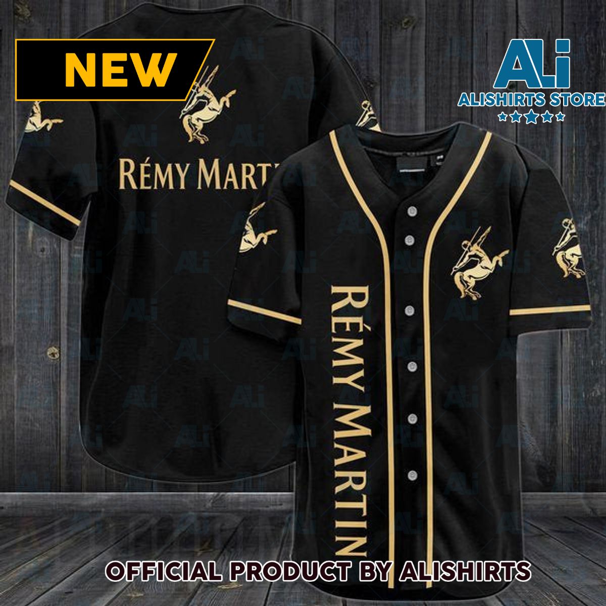 Black Rémy Martin Baseball Jersey