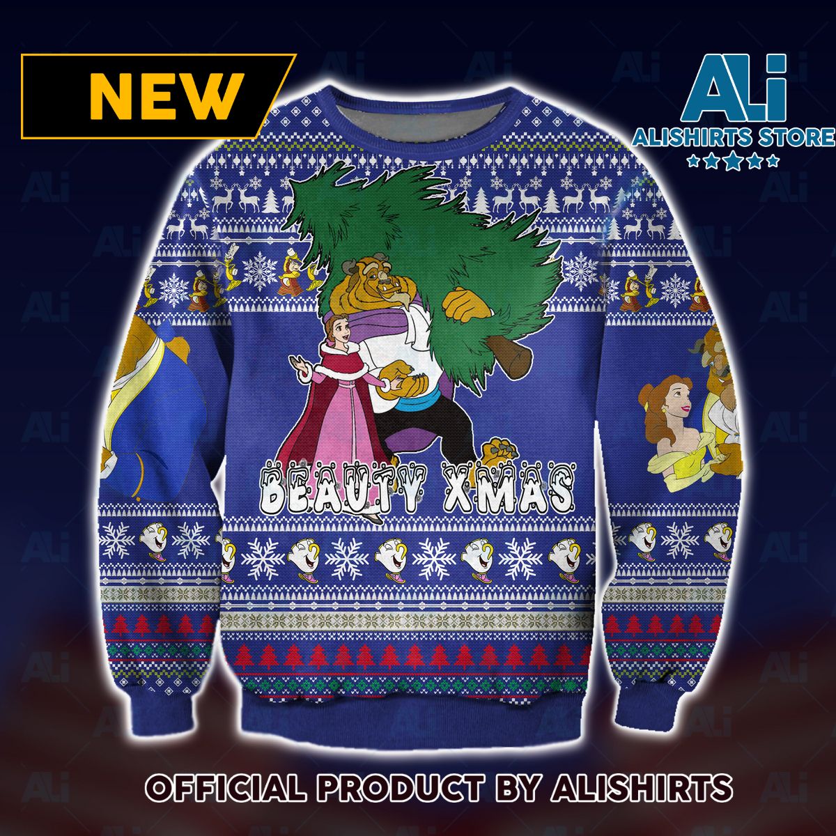 Beauty and the Beast Beauty Christmas Ugly Christmas Sweater