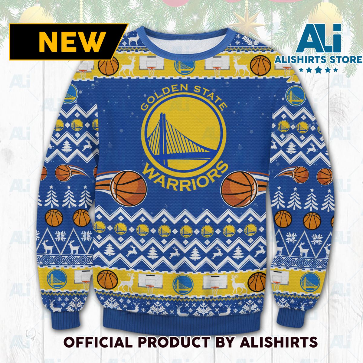 Golden State Warriors Ugly Christmas Sweater