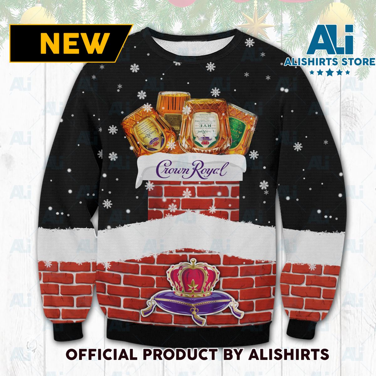 Crown Royal Christmas Ugly Sweater