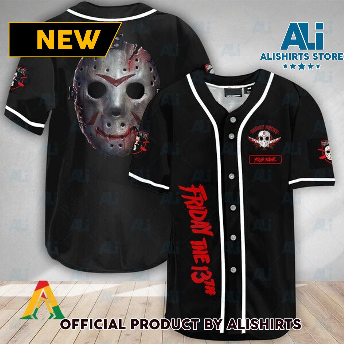 Personalized Jason Voorhees Friday the 13th Baseball Jersey